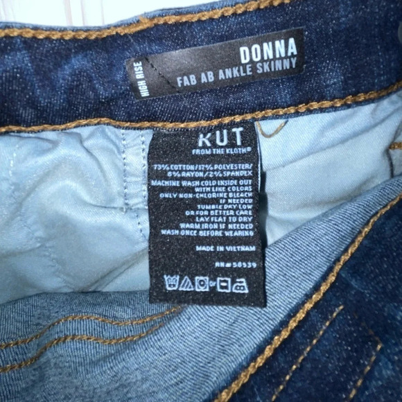 Kut from the Kloth Donna High Rise Ankle Skinny Denim Jeans Women’s Sz 6 - Picture 8 of 9
